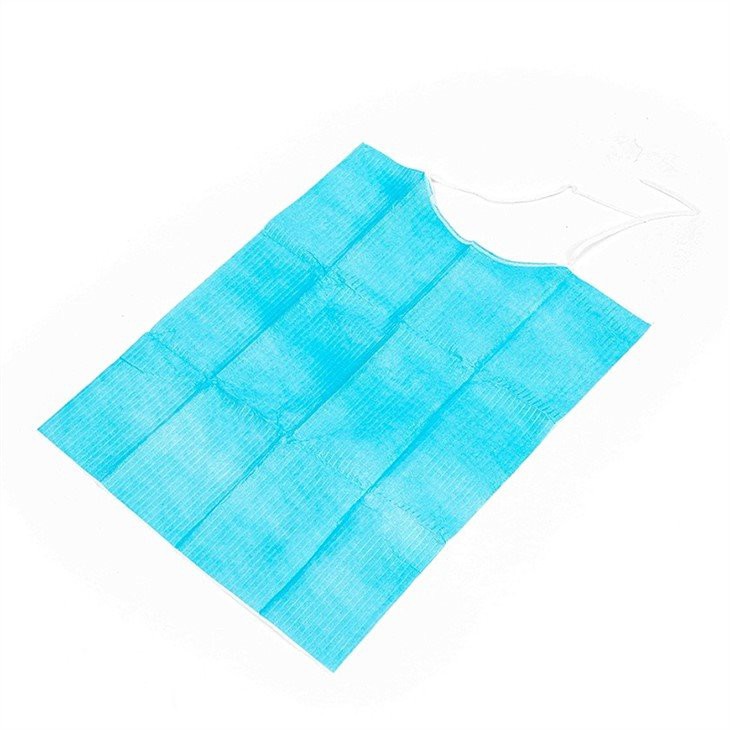 Disposable dental bib with ties (2)